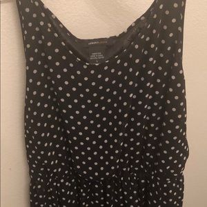 Poka-Dot Black and White Maxi-Dress